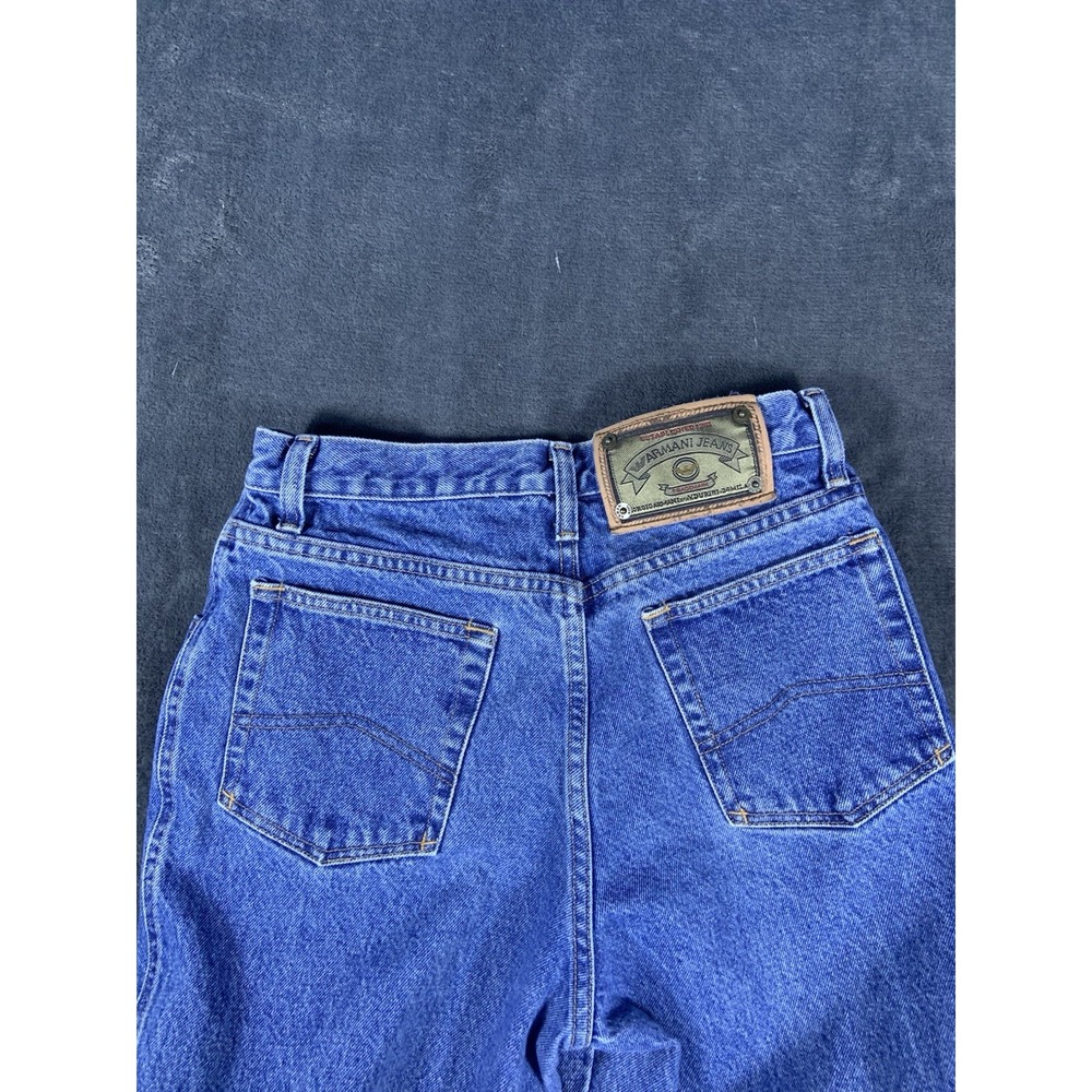 Vintage Armani Exchange Blue Jeans Straight Cut Size 10 Made In USA
